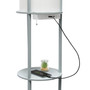 Simple Designs 62.5" Round Modern Shelf Etagere Organizer Storage Floor Lamp With 2 Usb Charging Ports - Gray "LF2010-GRY"