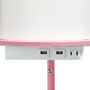 Simple Designs 62.5" Round Modern Shelf Etagere Organizer Storage Floor Lamp With 2 Usb Charging Ports - Light Pink "LF2010-LPK"