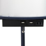 Simple Designs 62.5" Round Modern Shelf Etagere Organizer Storage Floor Lamp With 2 Usb Charging Ports - Navy "LF2010-NAV"