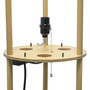 Simple Designs 62.5" Round Modern Shelf Etagere Organizer Storage Floor Lamp With 2 Usb Charging Ports - Tan "LF2010-TAN"