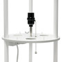 Simple Designs 62.5" Round Modern Shelf Etagere Organizer Storage Floor Lamp With 2 Usb Charging Ports - White "LF2010-WHT"