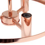 Lalia Home 3-Light 13" Industrial Farmhouse Glass And Metallic Accented Semi-Flushmount, Rose Gold "LHM-1000-RG"