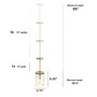 Lalia Home 1-Light 9.25" Modern Farmhouse Adjustable Hanging Cylindrical Clear Glass Pendant Fixture With Metal - Gold "LHP-3002-GL"