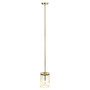 Lalia Home 1-Light 9.25" Modern Farmhouse Adjustable Hanging Cylindrical Clear Glass Pendant Fixture With Metal - Gold "LHP-3002-GL"
