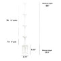 Lalia Home 1-Light 9.25" Modern Farmhouse Adjustable Hanging Cylindrical Clear Glass Pendant Fixture With Metal - White "LHP-3002-WH"