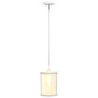 Lalia Home 1-Light 9.25" Modern Farmhouse Adjustable Hanging Cylindrical Clear Glass Pendant Fixture With Metal - White "LHP-3002-WH"