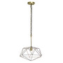 Lalia Home 1 Light 16" Modern Metal Wire Paragon Hanging Ceiling Pendant Fixture, Antique Brass "LHP-3003-AB"