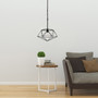 Lalia Home 1 Light 16" Modern Metal Wire Paragon Hanging Ceiling Pendant Fixture, Black "LHP-3003-BK"