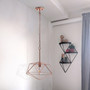 Lalia Home 1 Light 16" Modern Metal Wire Paragon Hanging Ceiling Pendant Fixture, Rose Gold "LHP-3003-RG"