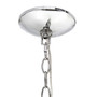 Lalia Home 3-Light 18" Adjustable Industrial Globe Hanging Metal And Clear Glass Ceiling Pendant - Chrome "LHP-3010-CH"