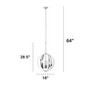 Lalia Home 3-Light 18" Adjustable Industrial Globe Hanging Metal And Clear Glass Ceiling Pendant - Chrome "LHP-3010-CH"