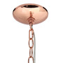 Lalia Home 3-Light 18" Adjustable Industrial Globe Hanging Metal And Clear Glass Ceiling Pendant - Rose Gold "LHP-3010-RG"