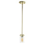 Lalia Home 1-Light 5.75" Minimalist Industrial Farmhouse Adjustable Hanging Clear Cylinder Glass Pendant Fixture - Gold "LHP-3011-GL"