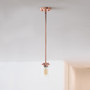 Lalia Home 1-Light 5.75" Minimalist Industrial Farmhouse Adjustable Hanging Clear Cylinder Glass Pendant Fixture - Rose Gold "LHP-3011-RG"