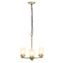 Lalia Home 3-Light 15" Classic Contemporary Clear Glass And Metal Hanging Pendant Chandelier - Antique Brass "LHP-3012-AB"