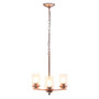 Lalia Home 3-Light 15" Classic Contemporary Clear Glass And Metal Hanging Pendant Chandelier - Rose Gold "LHP-3012-RG"
