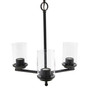 Lalia Home 3-Light 15" Classic Contemporary Clear Glass And Metal Hanging Pendant Chandelier - Restoration Bronze "LHP-3012-RZ"