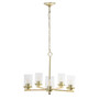 Lalia Home 5-Light 20.5" Classic Contemporary Clear Glass And Metal Hanging Pendant Chandelier - Gold "LHP-3013-GL"