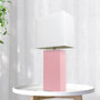 Lalia Home Lexington 21" Leather Base Modern Home Decor Bedside Table Lamp - Pink "LHT-3008-PN"