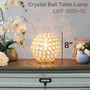 Lalia Home Elipse Medium 8" Contemporary Metal Crystal Round Sphere Glamourous Orb Table Lamp - Gold "LHT-3009-GL"