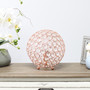 Lalia Home Elipse Medium 8" Contemporary Metal Crystal Round Sphere Glamourous Orb Table Lamp - Rose Gold "LHT-3009-RG"