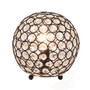 Lalia Home Elipse Medium 8" Contemporary Metal Crystal Round Sphere Glamourous Orb Table Lamp - Restoration Bronze "LHT-3009-RZ"
