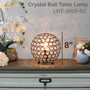 Lalia Home Elipse Medium 8" Contemporary Metal Crystal Round Sphere Glamourous Orb Table Lamp - Restoration Bronze "LHT-3009-RZ"