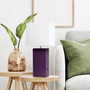 Lalia Home Lexington 21" Leather Base Modern Home Decor Bedside Table Lamp With Usb Charging Port - Eggplant Purple "LHT-3012-EP"