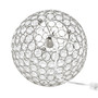 Lalia Home Elipse Medium 10" Contemporary Metal Crystal Round Sphere Glamourous Orb Table Lamp - Chrome "LHT-3013-CH"
