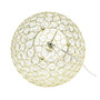 Lalia Home Elipse Medium 10" Contemporary Metal Crystal Round Sphere Glamourous Orb Table Lamp - Gold "LHT-3013-GL"