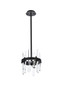 Serena 10 Inch Crystal Round Pendant In Black "2200D10BK"