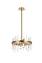 Serena 16 Inch Crystal Round Pendant In Satin Gold "2200D16SG"