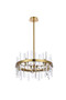 Serena 20 Inch Crystal Round Pendant In Satin Gold "2200D20SG"