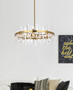 Serena 32 Inch Crystal Round Chandelier In Satin Gold "2200D32SG"