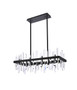 Serena 30 Inch Crystal Rectangle Chandelier In Black "2200G30BK"