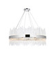 Dallas 36 Inch Round Crystal Pendant In Chrome "3000D36C"
