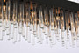 Dallas 48 Inch Rectangle Crystal Pendant In Black "3000G48BK"