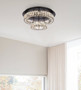 Monroe 22 Inch Led Double Flush Mount In Black "3503F22L2BK"