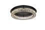 Monroe 26 Inch Led Single Flush Mount In Black "3503F26BK"