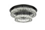 Monroe 26 Inch Led Double Flush Mount In Black "3503F26L2BK"