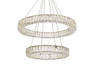 Monroe 28 Inch Led Double Ring Chandelier In Chrome "3503G28C"