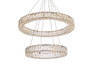 Monroe 28 Inch Led Double Ring Chandelier In Gold "3503G28G"