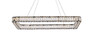 Monroe 42 Inch Led Single Rectangle Pendant In Black "3504D42L1BK"