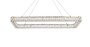 Monroe 50 Inch Led Single Rectangle Pendant In Chrome "3504D50L1C"