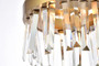 Serephina 12 Inch Crystal Round Pendant Light In Satin Gold "6200D12SG"