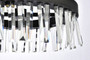 Serephina 20 Inch Crystal Round Pendant Light In Black "6200D20BK"