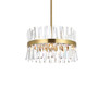 Serephina 20 Inch Crystal Round Pendant Light In Satin Gold "6200D20SG"