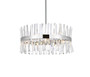 Serephina 25 Inch Crystal Round Pendant Light In Chrome "6200D25C"
