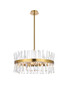 Serephina 25 Inch Crystal Round Pendant Light In Satin Gold "6200D25SG"