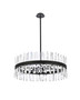 Serephina 32 Inch Crystal Round Chandelier Light In Black "6200D32BK"